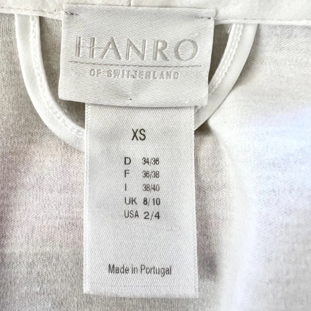 HANRO 100% Mercerized Cotton Shawl Collar Wrap Robe w/Lace Pocket Detail - XS